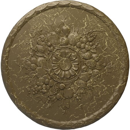 Ekena Millwork Anthony Harvest Medallion (Canopies up to 2 1/8"), 22 1/2"OD x 1 1/4"P, Mississippi Mud Crackle CM22ATMMC